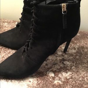 Delman  black suede bootie size 6
